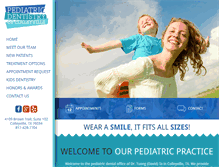 Tablet Screenshot of pediatricdentistryofcolleyville.com